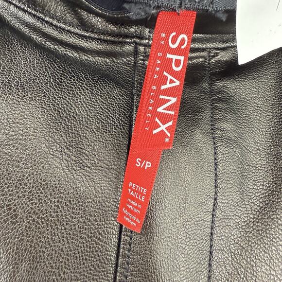 Spanx Faux Leather Like Ankle Skinny Jeans Brown Women size Small Petite 20282Q - Picture 13 of 14